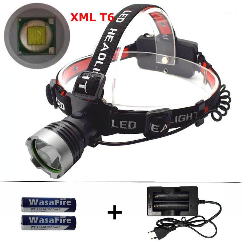 

XML T6 2000 Lumens Headlamp Waterproof LED Headlight Head Lamp Light 18650 Battery Frontal For Bicycle Camping Hiking1