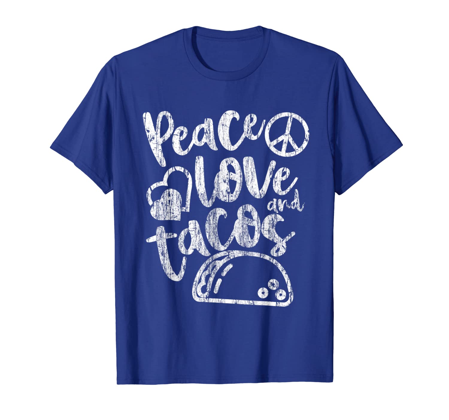 

Distressed Peace Love Tacos Tshirt Funny Food Cinco De Mayo, White;black