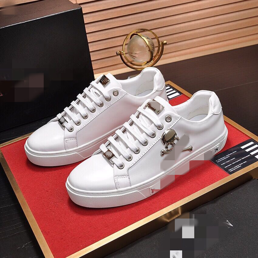 

2021 men's high-end PI@HILP PI@IE leather casual shoes fashion low to help wild men's sports shoes shoes klj0002