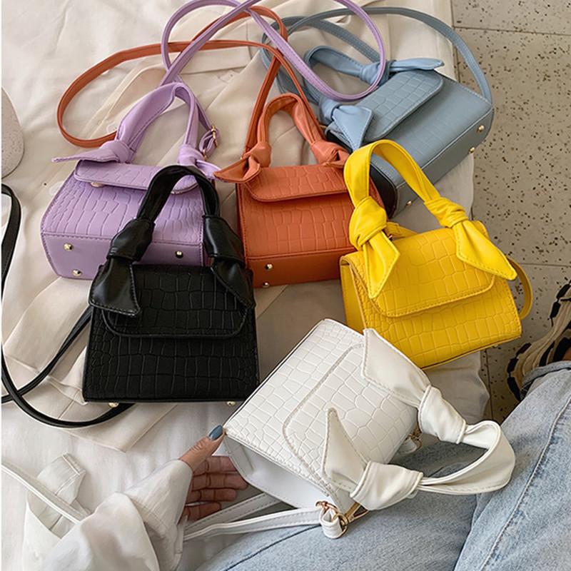 

2021 Hot Sale Small Handbags Trendy Blue Bag Crossbody Tote Purses For Women Candy Color Leather Shoulder Bag Cute Messenger, Black