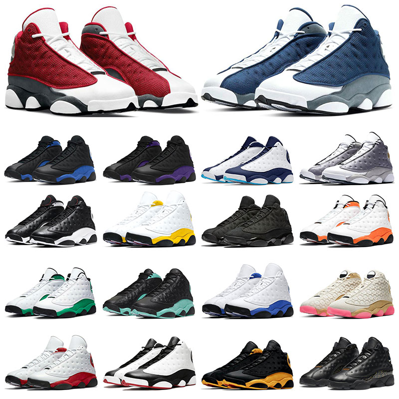 

jumpman 13 Mens sneakers Basketball running Shoes 13s Red Flint Hyper Royal Black Cat University Gold Lucky Green sports trainers 7-13, 11 atmosphere grey