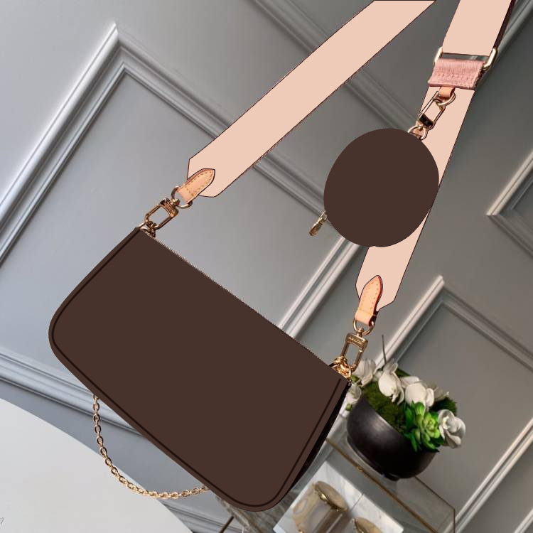 

Cross Body Designer Bag Waist Sacoche Handbag Tote With Purse 3 in 1 Luxury Shoulder Bag 3 Color Strap, Customize