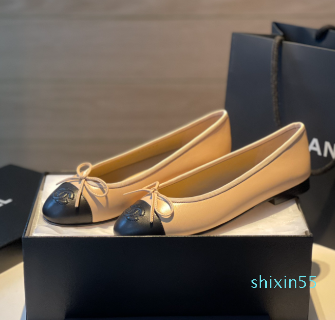 

100% Leather 2021 Designer Deluxe Women's Dress ballet Shoes Flat, Casual, Soft Soles, Low Heel, Light Print 8810, 23