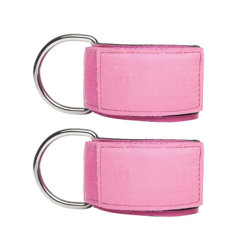 

2pcs Sport Ankle Straps Elastic Resistance Band Ankle Calfs Band Fitness Strap for Gym Workouts Machines Leg Exercises, Pink