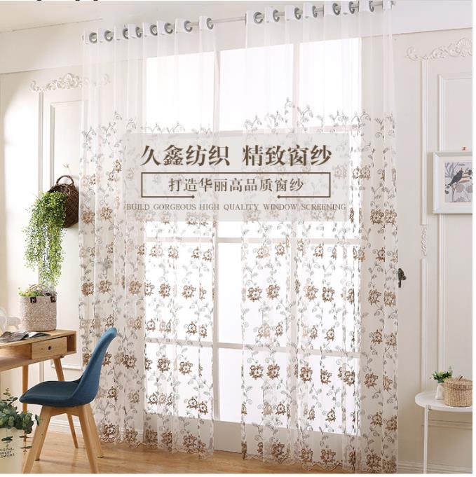 

Curtain Drapes Deco El Supplies Home & Gardengxi Luxury Gold Floral Sheer Curtains For Living Room Bedroom Kitchen Embroidery Tulle Window S