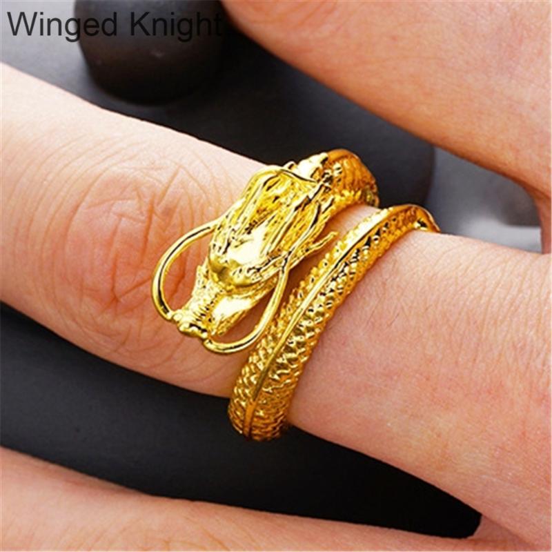 

Cluster Rings Stainless Steel Graceful Men Ring Pure Gold Color, Golden;silver