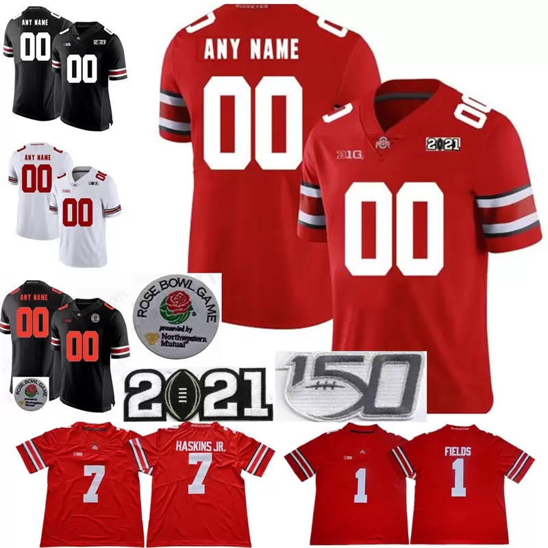 

NCAA Ohio State Buckeyes Justin Fields Football Jersey 2 Chase Young JK Dobbins 15 Elliott Stroud Fleming Dwayne Nick Bosa Archie Griffin Eddie George 150TH Patch, Colour