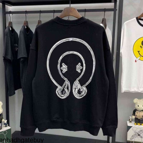 

21ss Chrome*hearts Heart Hoodies Sweatshirts Early Autumn Cross Flower Arm Front Back Horseshoe Decoration Mens and Womens Long Sleeve 9 GZ43
