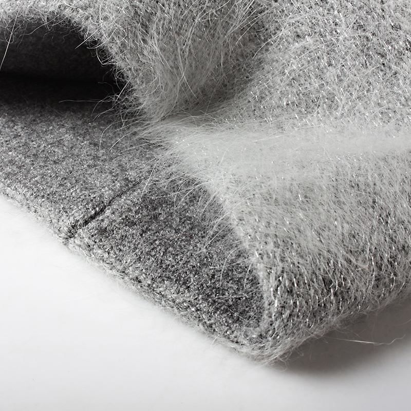 

VISROVER 10 colorways rabbit fur lurex woman winter hat solid color autumn beanies best matched Warm soft bonnet skullies Giftg