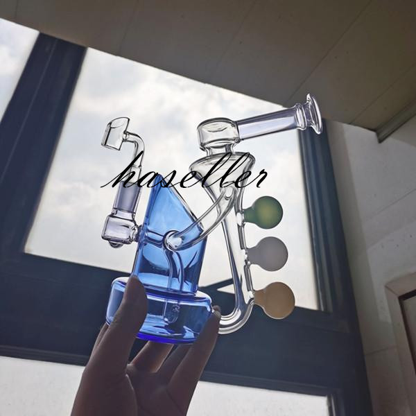 

glass bongs spiral perc bubblers smoke glass water pipes recycler oil rigs beaker Cyclone Percolator hookahs with 18mm joint