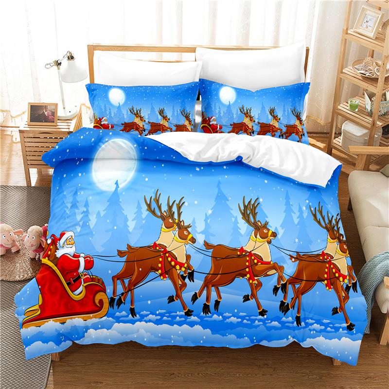

Bedding Sets Elk Carriage Duvet Cover Set 3d Digital Printing Bed Linen Fashion Design Comforter