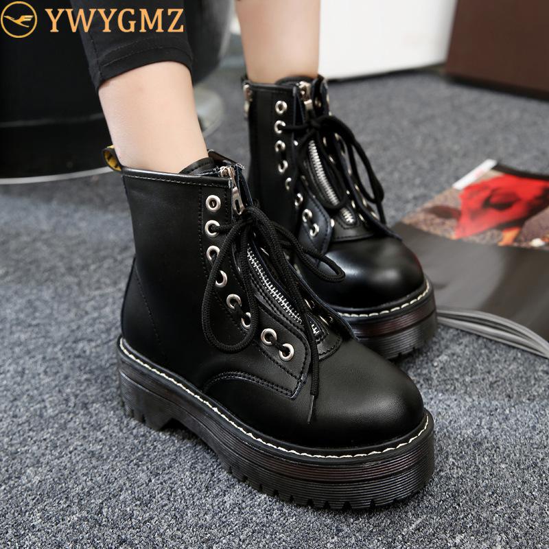 Bottes Nausk Shoes 2021 Printemps En Cuir Véritable Femme Sude Femmes Bottillons Britanniques Dentelle Rétro Trend Nue Nue