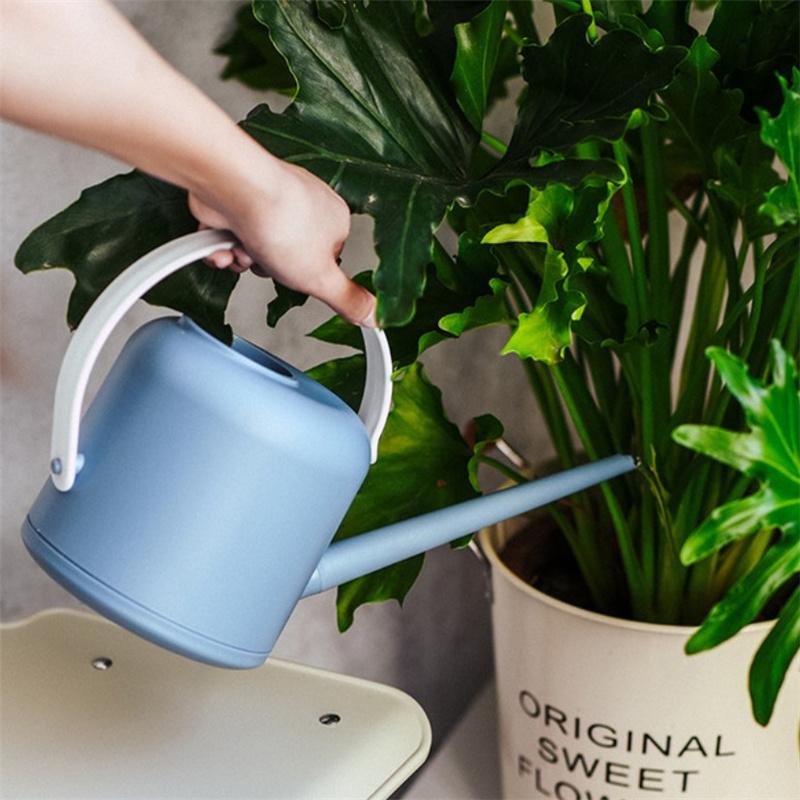 

2021NEW 1.8L Long Mouth Watering Can Garden Flower Plant Watering Indoor Fruit For Bonsai Succulent Plants Garden Supplies, Navy blue
