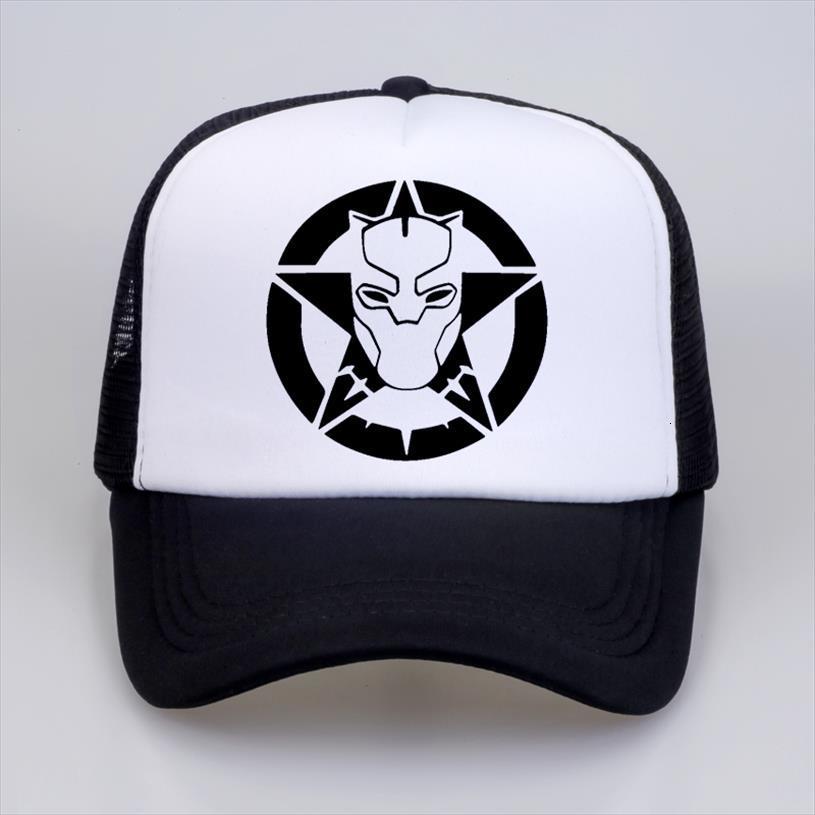 

Fashion Black Panther Wakanda Superhero Men Baseball Cap Snapback Hat For Mesh Net Trucker Dad, Blue;gray