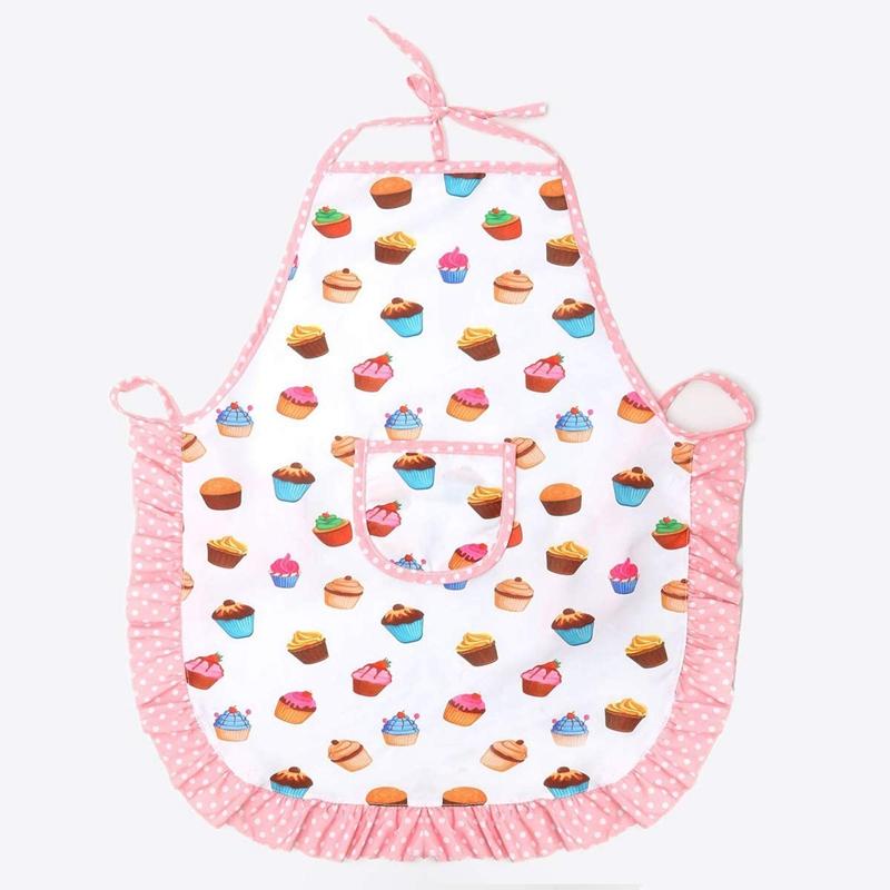 

4Pcs Kids Cooking And Baking Set Includes Apron For Little Girls, Chef Hat, Toddler Dress Up Aprons