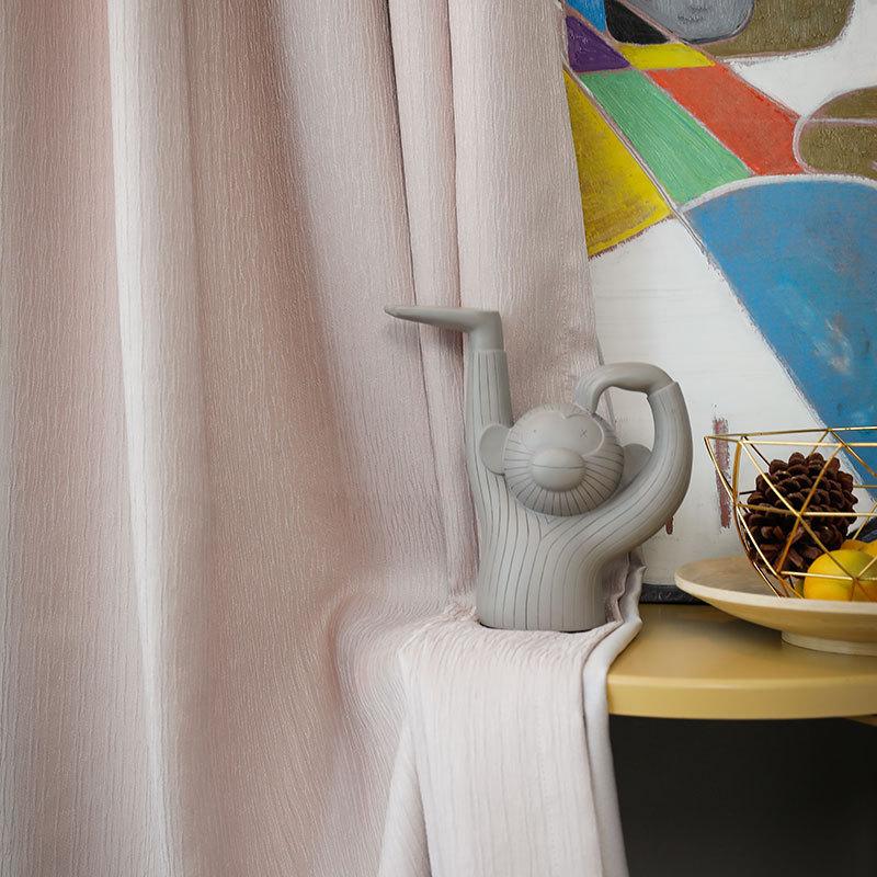 

Jacquard Shading Glacier Pattern Modern Simple Northern European-Style Light Luxury Girl Pink Curtains For Living Room Bedroom, Tulle