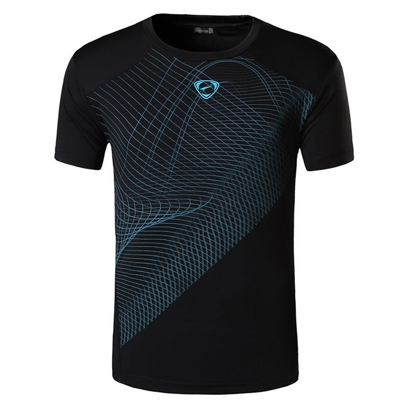 

Jeansian Men's Tshirt T-Shirt Tee Shirt Sport Dry Fit Short Sleeve Running Fitness Workout LSL069 Black 210721, Lsl013oceanblue