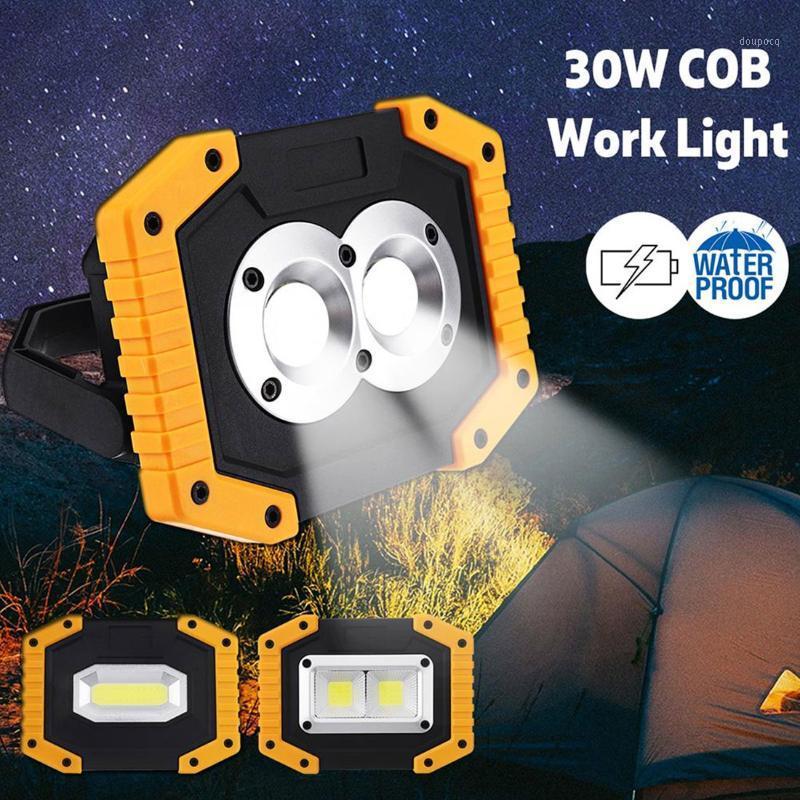 

30W Led Portable Spotlight Super Bright Led Work Light Rechargeable for Outdoor Camping Lampe by 18650 or USB1