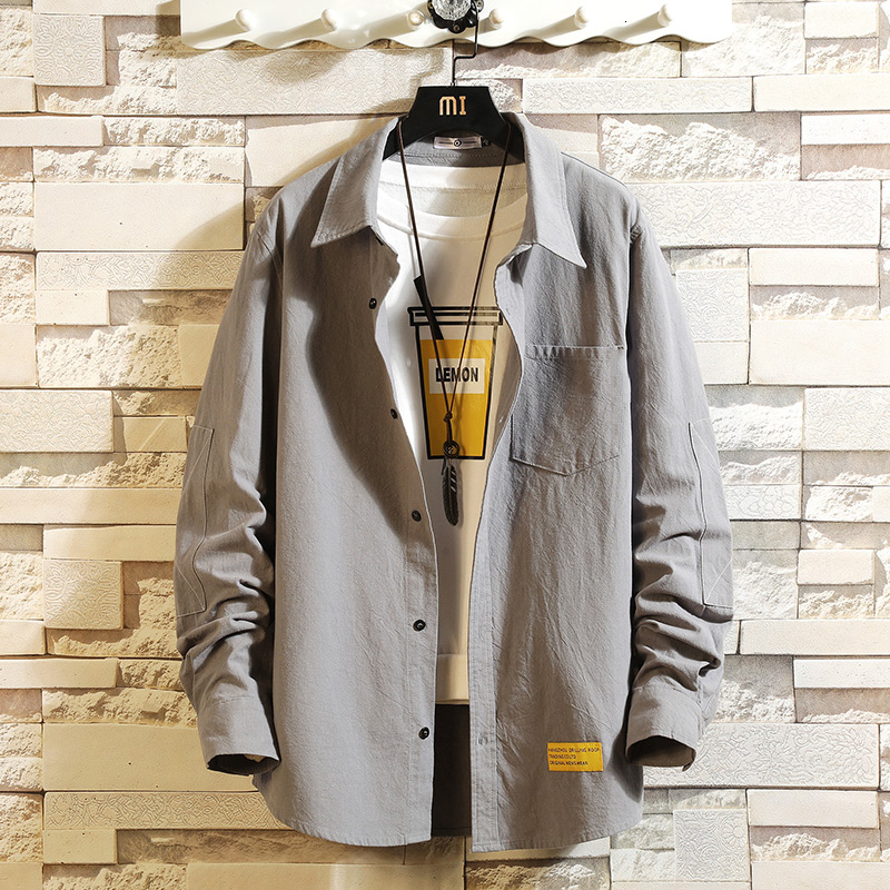 

2021 Casual Brand White Black Men's Shirts Long Sleeves New Spring Autumn Plus Oversize M-5xl Kww3, C737 1