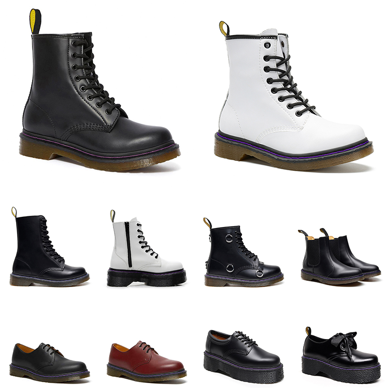 

martin boots men women luxury designer leather ankle half winter boot black white bordeaux red mens velvet shoes, # 11