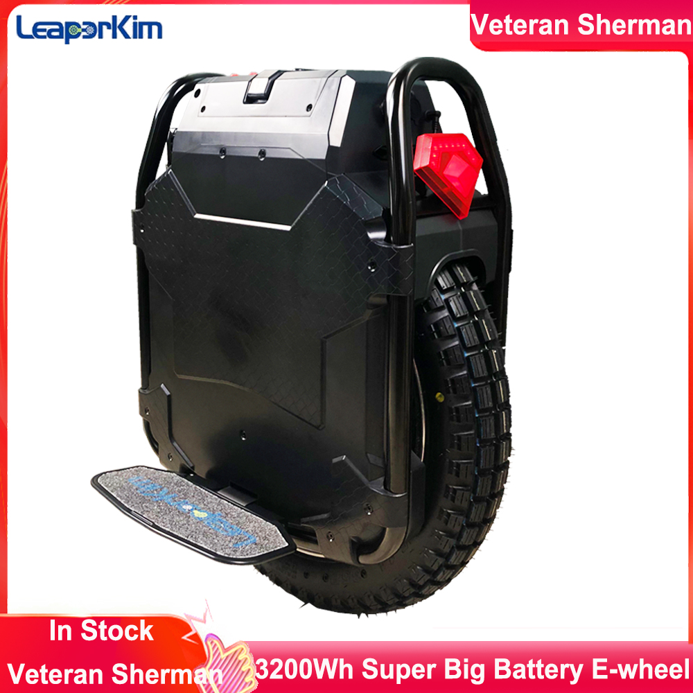 

LeaperKim Veteran sherman MAX Electric unicycle 100.8V 3600Wh motor power 2800W Off-road 20 inch 50E Battery Monster E-unicycle