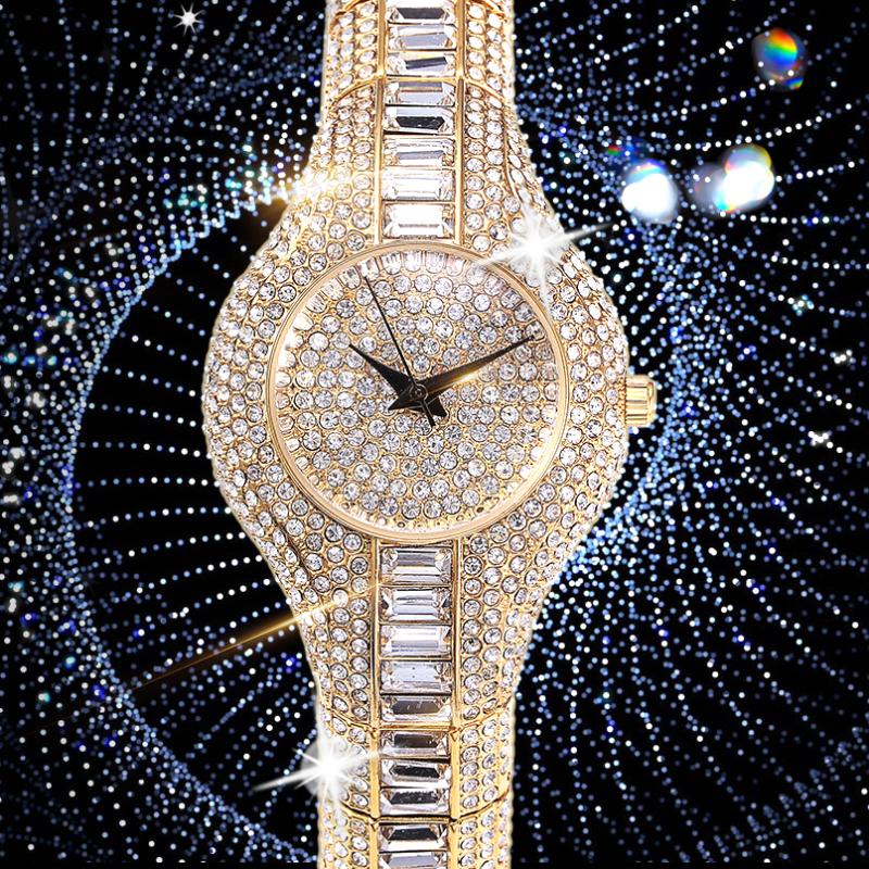 

Wristwatches MISSFOX 30mm Small Womens Watch Full Diamond Waterproof Luxury Ladies Metal Bracelets Rhinestone Bu Relogio Feminino, V196b-sc