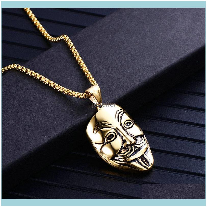 

Pendant & Fashion Party Stainless Steel Punk Skl Necklace Men Sier Necklaces Gold Mask Pendants Jewelry For Gift Drop Delivery 2021 Igoaf