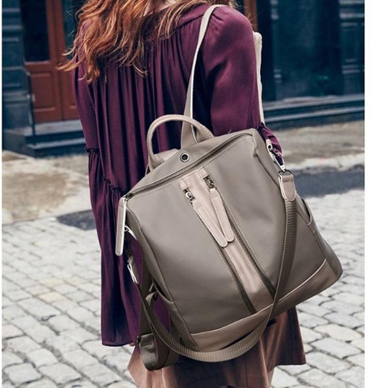 

Backpack Multifunctional Teenage Bag Youth Leather Backpacks Schoolbag Unisex High Quality Large Capacity Ladies, Black