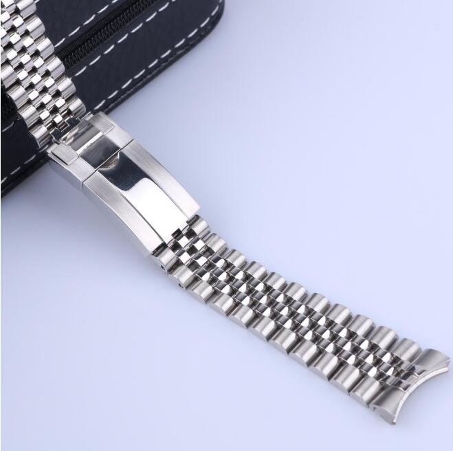 

20mm 21mm Luxury 316L stainless steel Solid Curved End Screw Links Strap Bracelet Jubilee with Oyster Clasp For Master II DateJust 36m 41mm