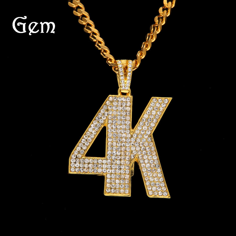 

Men's jewelry 4K diamond hip hop pendant simple design hiphopman trend DJ piece