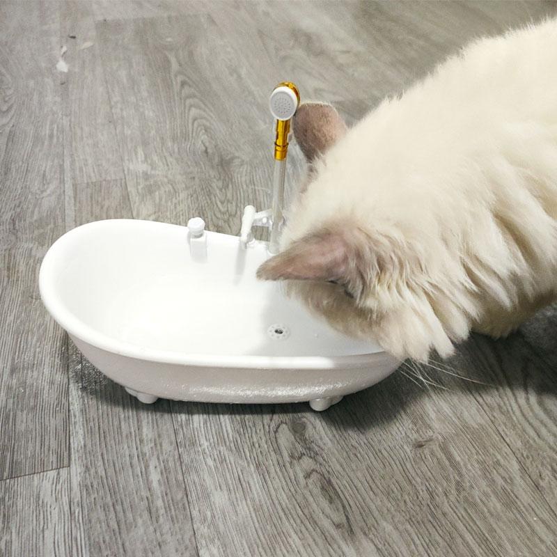 

Cat Bowls & Feeders Bathtub Automatic Pet Water Dispenser Drinking Electronic Fountain Drinker Bowl For Kitten Supplies