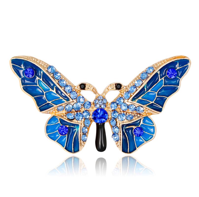 

Big Enamel Butterfly Brooches Women 2-color Insect Weddings Casual Brooch Pins Gifts