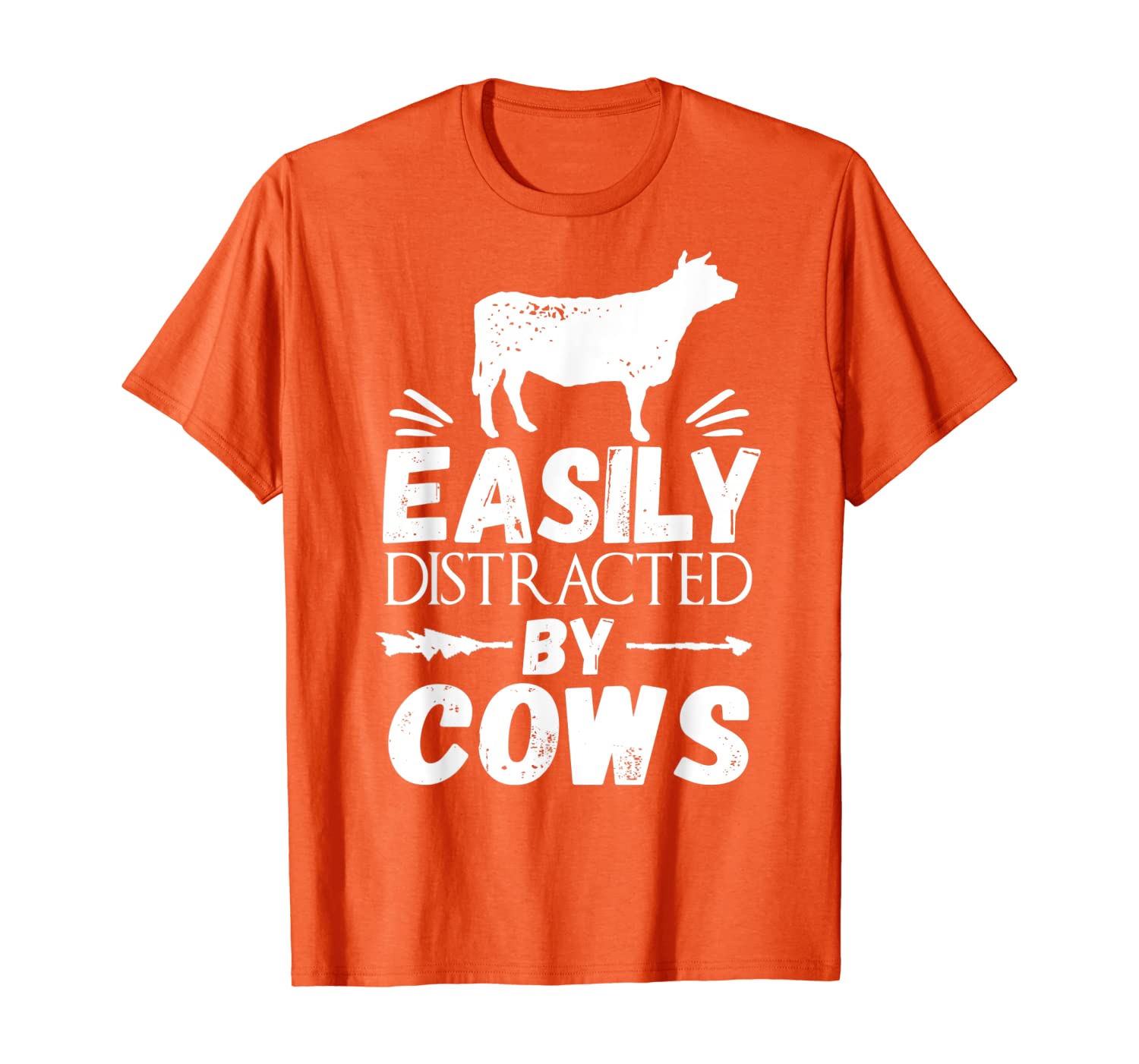 

Farmer Funny Gift - Easily Distracted By Cows T-Shirt, White;black