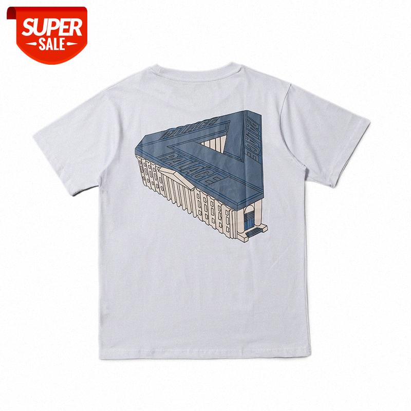 

Skateboard PALA Three-dimensional Palace Triangle Building Print Men' and Women' Short Sleeve Couple T-shirt #Lh7c, White