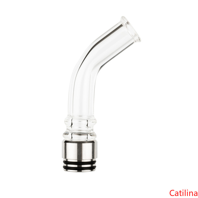 

2Styles Pyrex Glass 810 510 Vape Long Clear Stainless Steel SS Drip Tip Wide Bore Mouthpiece For for 510 810 Thread Tank DHL