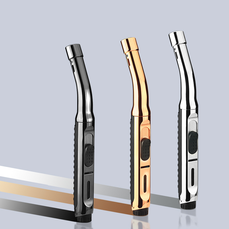 

Torch Lighter Long Neck Metal Jet Lighter Windproof Butane Refillable for Cigar Kitchen Cooking BBQ
