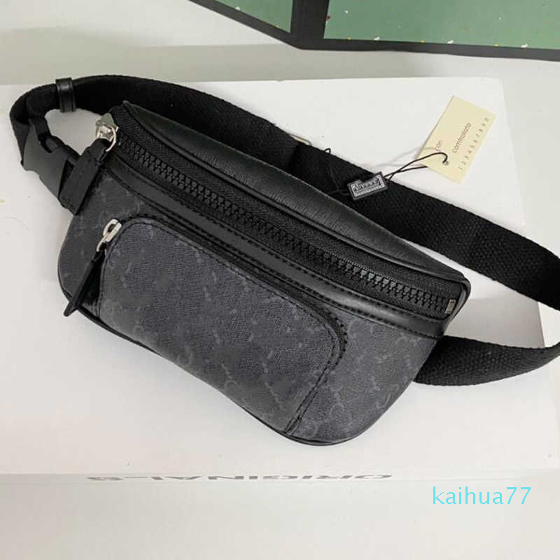 

Evening luxury belt men's handbag crossbody shoulder messenger bag fashion wallet Luxurys G genuine Leather fanny pack Classic style 2021, Black