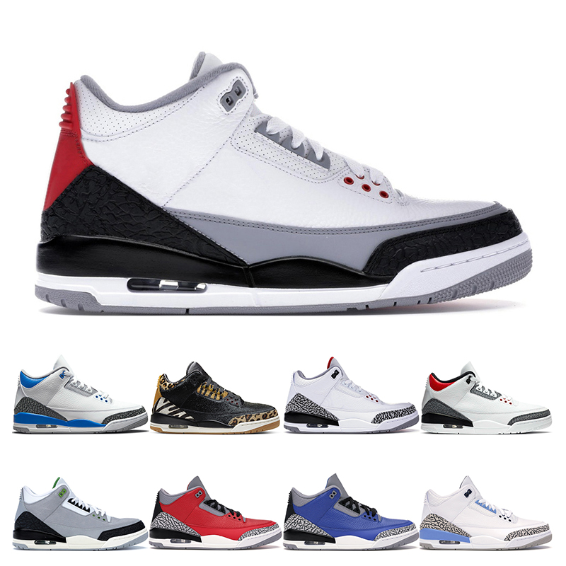 

mens basketball shoes 3 Racer Blue UNC cool grey Midnight Navy White Cement Fire Red Tinker sports sneakers trainers fashion, #19
