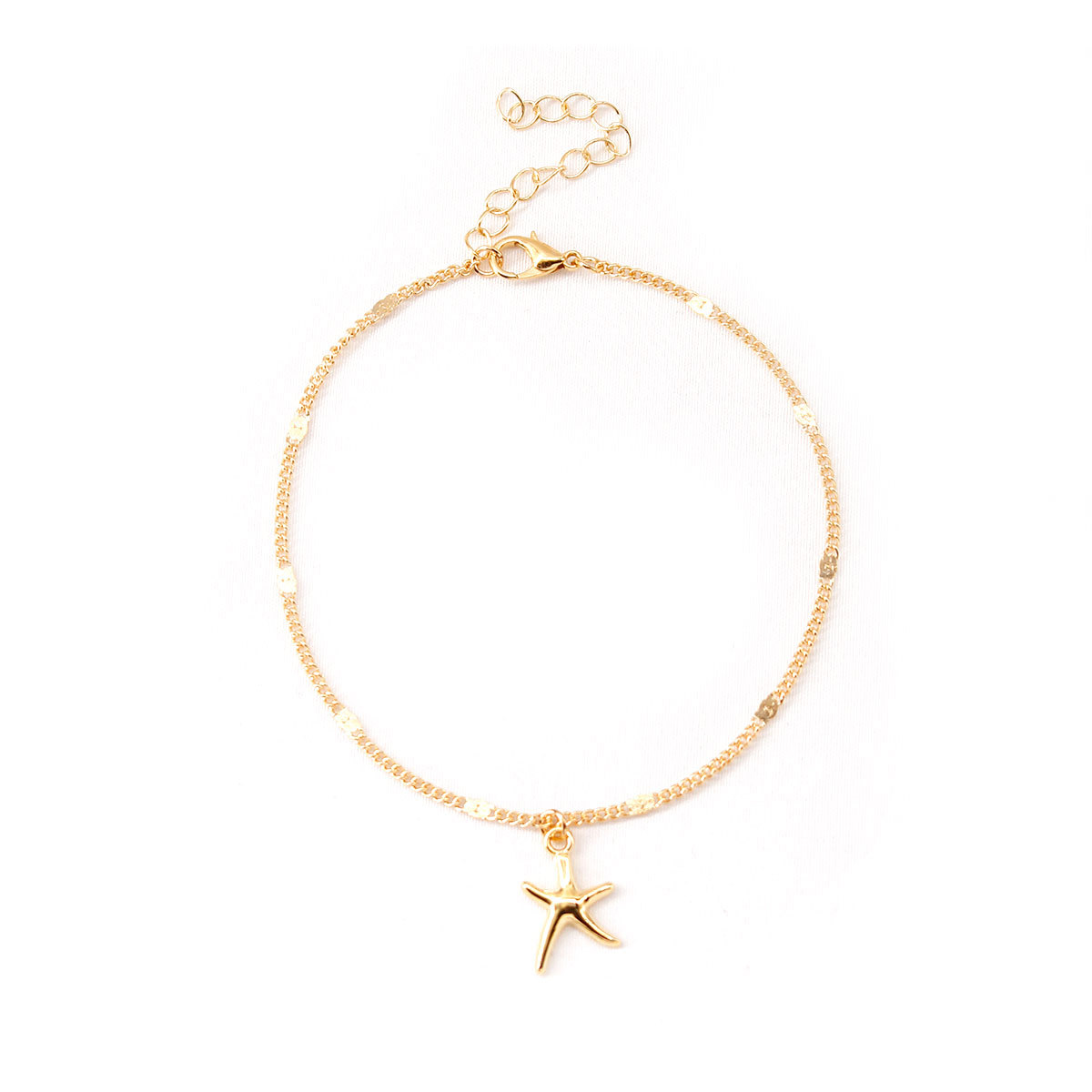 

Fashion jewelry female models anklet personality starfish pendants standard silver lobster clasp