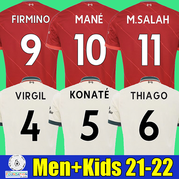 

21 22 liverpool soccer jesreys 2021 2022 LVP football shirt men and kids SALAH FIRMINO VIRGIL MANE KONATE top thailand quality, Black;yellow