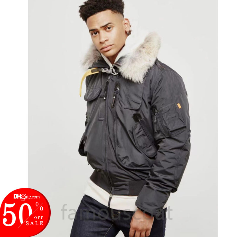 

Top quality men's winter coat Plus Large Jackets Parka Short coat hood Manto Trim Big fur down coats fashion warm jacket, Photo color