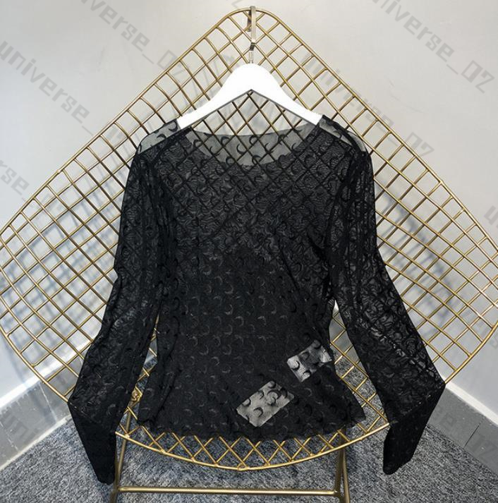

Women Designer Transparent Tops Long Sleeve Blouse Tanks Shirts Ins Fashion Sexy Classic Letter Embroidery Lady Tees T Shirts Tshirts Party Banquet Trendy Girls