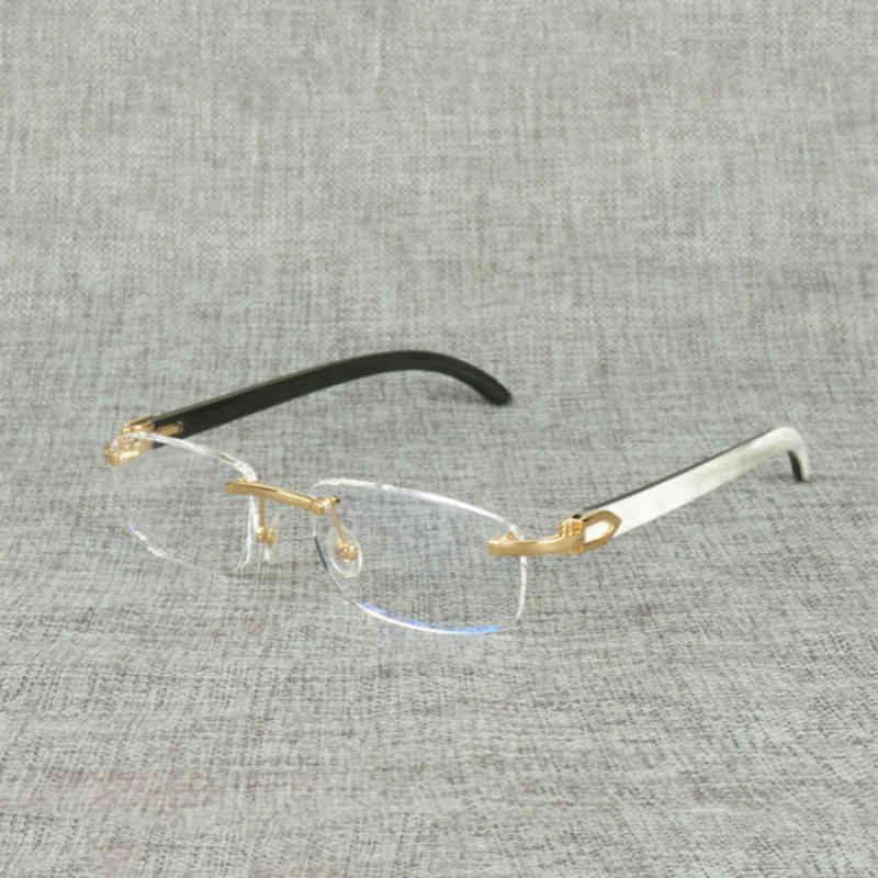 

Designer sunglasses Natural Wood Square Clear Frame Men Buffalo Horn Oversize Rimless Optical Eyewear for Women Reading Eyeglasses Oculos