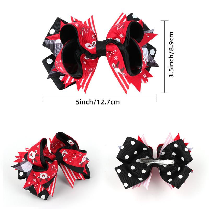 

Hair Accessories 36 Pcs/Lot, 5 Inch Christmas Boutique Bow Clips For Girls, Grosgrain Ribbon Clips, Kids, Multi