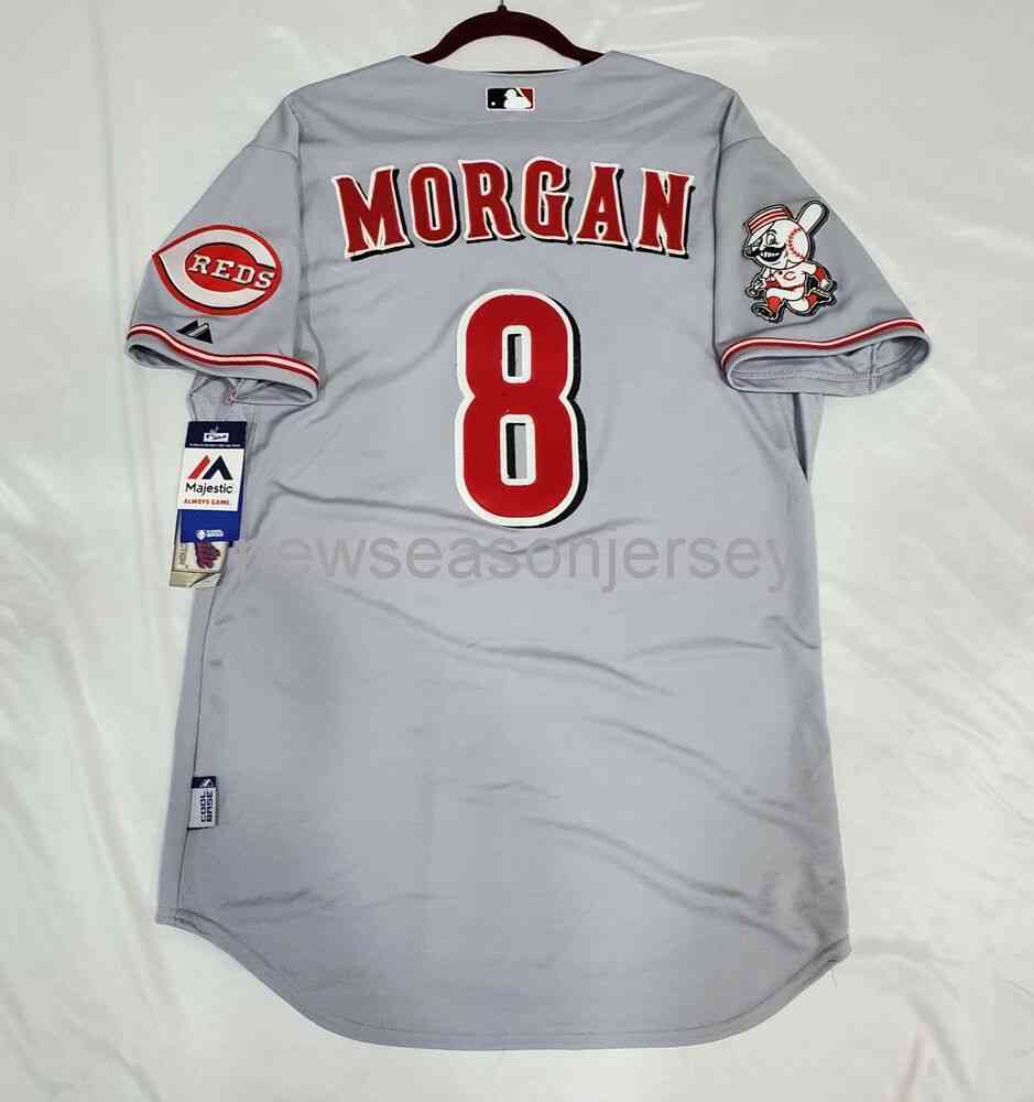 

Stitched retro jersey JOE MORGAN COOL BASE JERSEY Men Women Youth Baseball Jersey XS-5XL 6XL, Grey