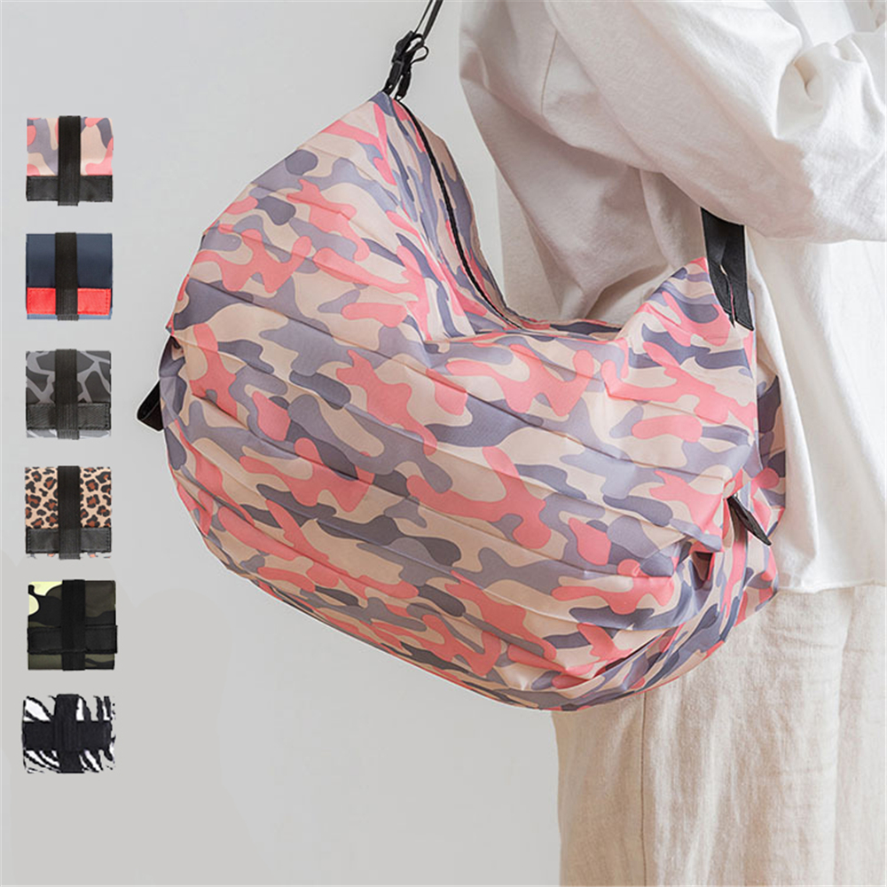 

Storage Foldable Shopping Bags Large Eco-Friendly Reusable Portable Shoulder Handbag Waterproof Travel Tote Bag XBJK2106