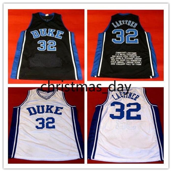 

Cheap custom CHRISTIAN LAETTNER CUSTOM DUKE BLUE DEVILS JERSEY Customized Any name number Stitched Jersey XS, Black