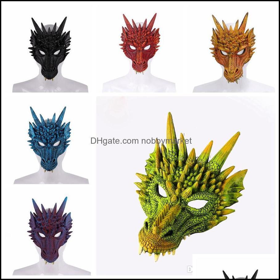 

Other Fashion Aessories Fierce Dragon Mask Dinosaur Skl All Face Head Masks Festival Dance Party Cosplay Costume Halloween Decoration Tta189