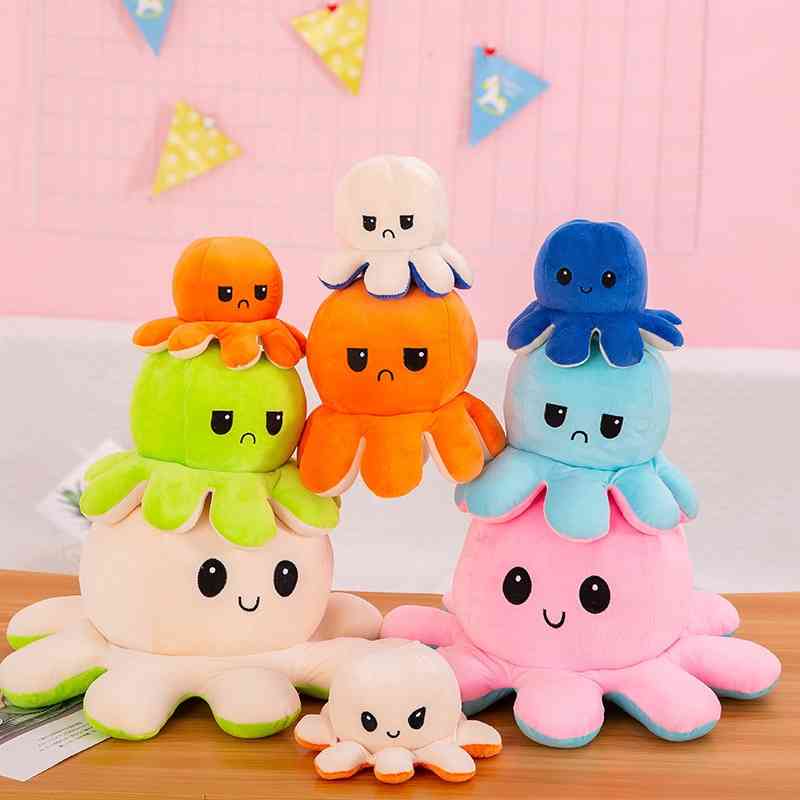 Flip plush toy double flip Octopus doll-image-720184386