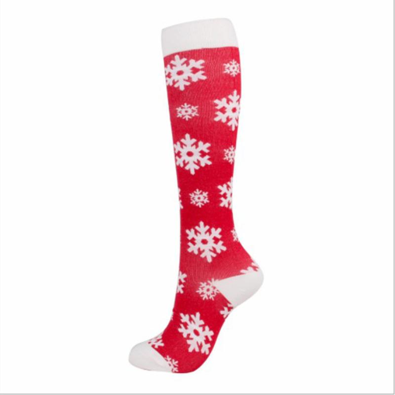 

Christmas Decorations Compression Stockings Socks Knee Support Thigh High Jacquard Sock For Running Cycling Travel Pregnancy